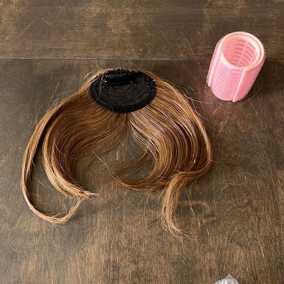 100% Real Human Hair Clip on Wispy Front Bangs Fringe Hairpiece, Topper - Picture 14 of 15